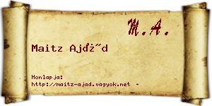 Maitz Ajád névjegykártya